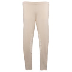 RALPH LAUREN Black Label Size M Beige Leather Insert Equestrian Leggings