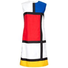 Vintage 1960s "Mondrian" Shift Dress Similar to YSL Collection