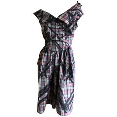 Vivienne Westwood Anglomania Graffiti Splattered Plaid Dress