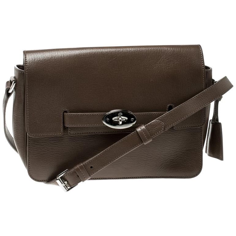 Mulberry Brown Leather Bayswater Shoulder Bag For Sale at 1stDibs