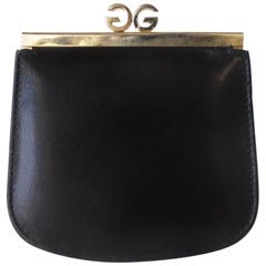 Vintage 1970s Gucci Black Leather Coin Purse