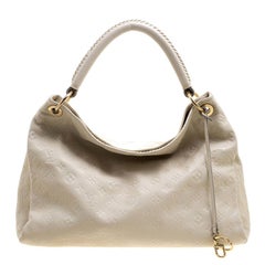 Used Louis Vuitton Cream Monogram Empreinte Leather Artsy MM Bag