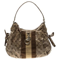 Gucci Beige/Ebony GG Crystal Coated Canvas Gucci by Gucci Hobo