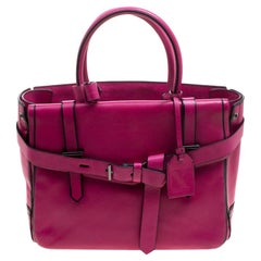 Reed Krakoff Magenta Leather Boxer Tote