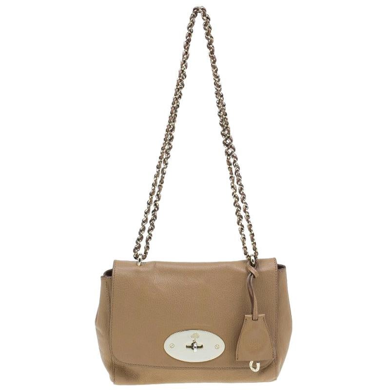 Mulberry Tan Leather Small Lily Shoulder Bag