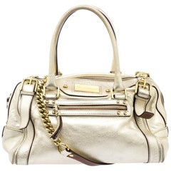 Dolce and Gabbana Gold Leather Miss Easy Way Boston Bag at 1stDibs ...