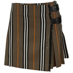 Multicolor Burberry London Striped Mini Skirt