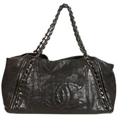 Chocolate Brown Chanel Leather Tote Bag