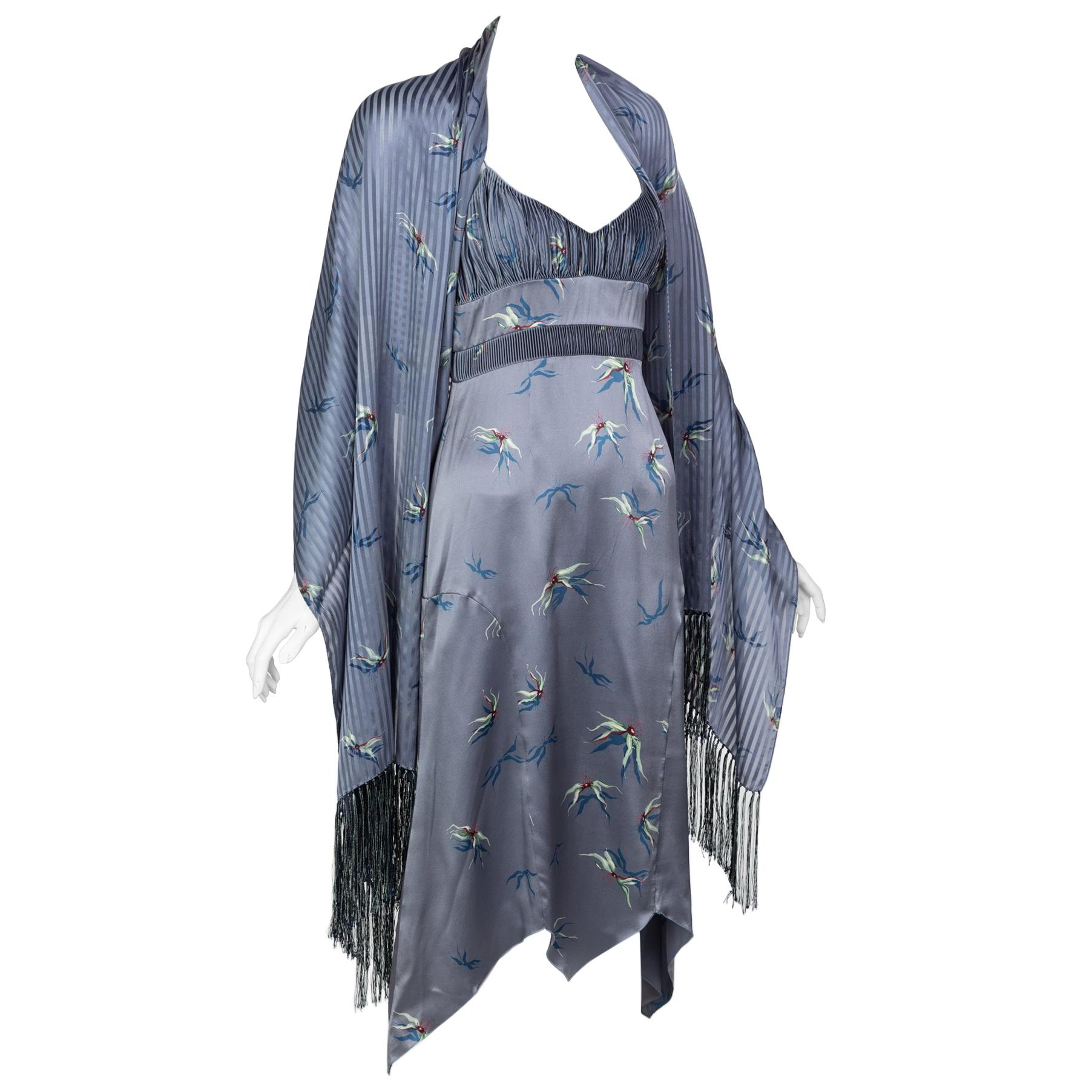 Chloé Stella McCartney Silk Slip Dress Shawl Set , 1990s
