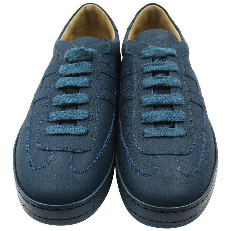 HERMES Mens Osaka Sneaker 41.5 bleu cobalt For Sale at 1stdibs