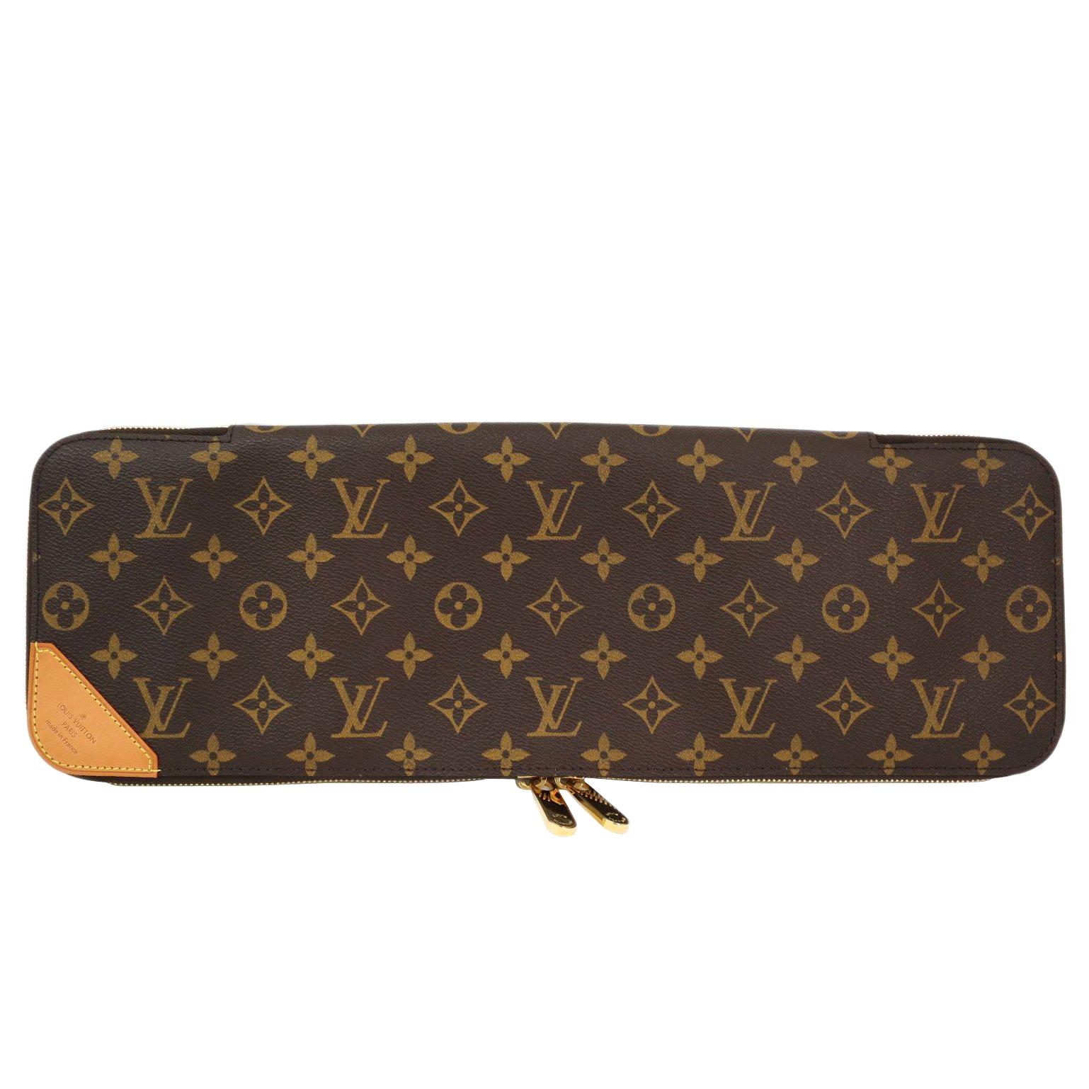 Louis Vuitton Monogram Canvas Men's Travel Vanity Accessory Tie Storage Case Bag