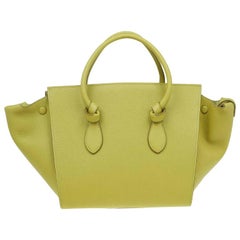 Celine Olive Green Leather Mini Tie Tote