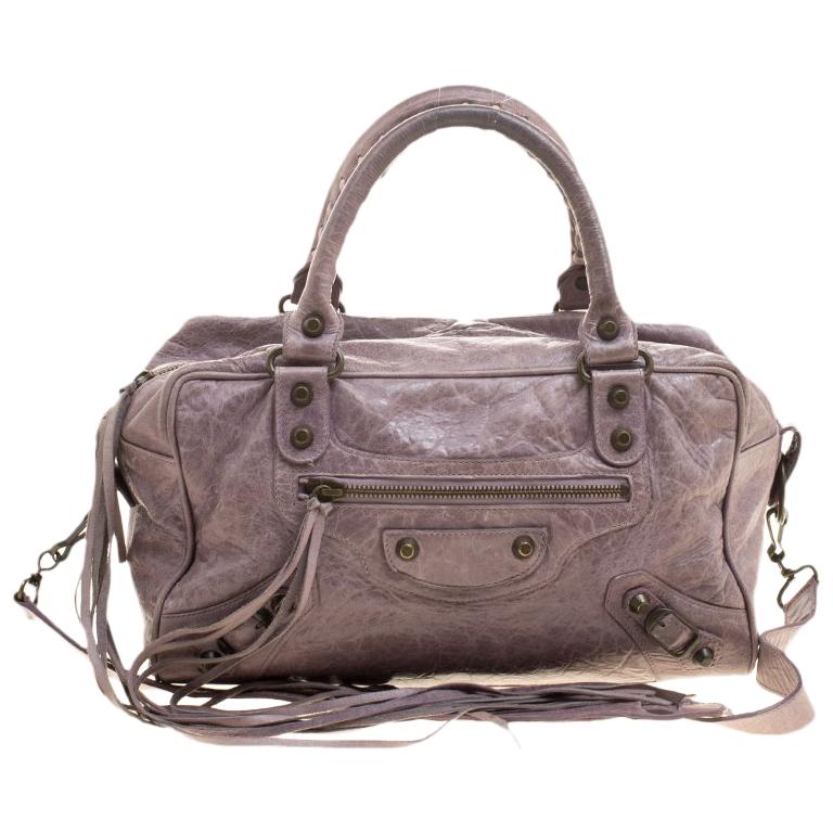 Balenciaga Lilac Leather Box Bag