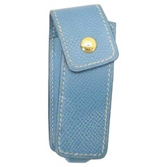 Hermès Blue Gum Or Lipstick Case 213515