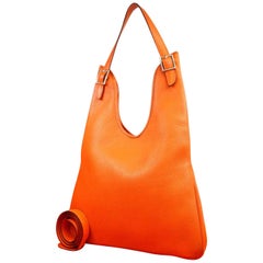 $4375 - HERMES MASSAI CUT 40 CHOCOLATE TOGO LEATHER HOBO BAG - CIRCA 2010