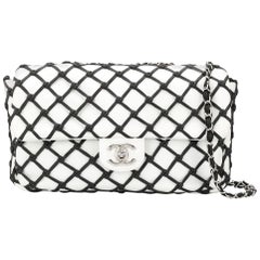 Chanel Jumbo Canebiers Net Flap Bag