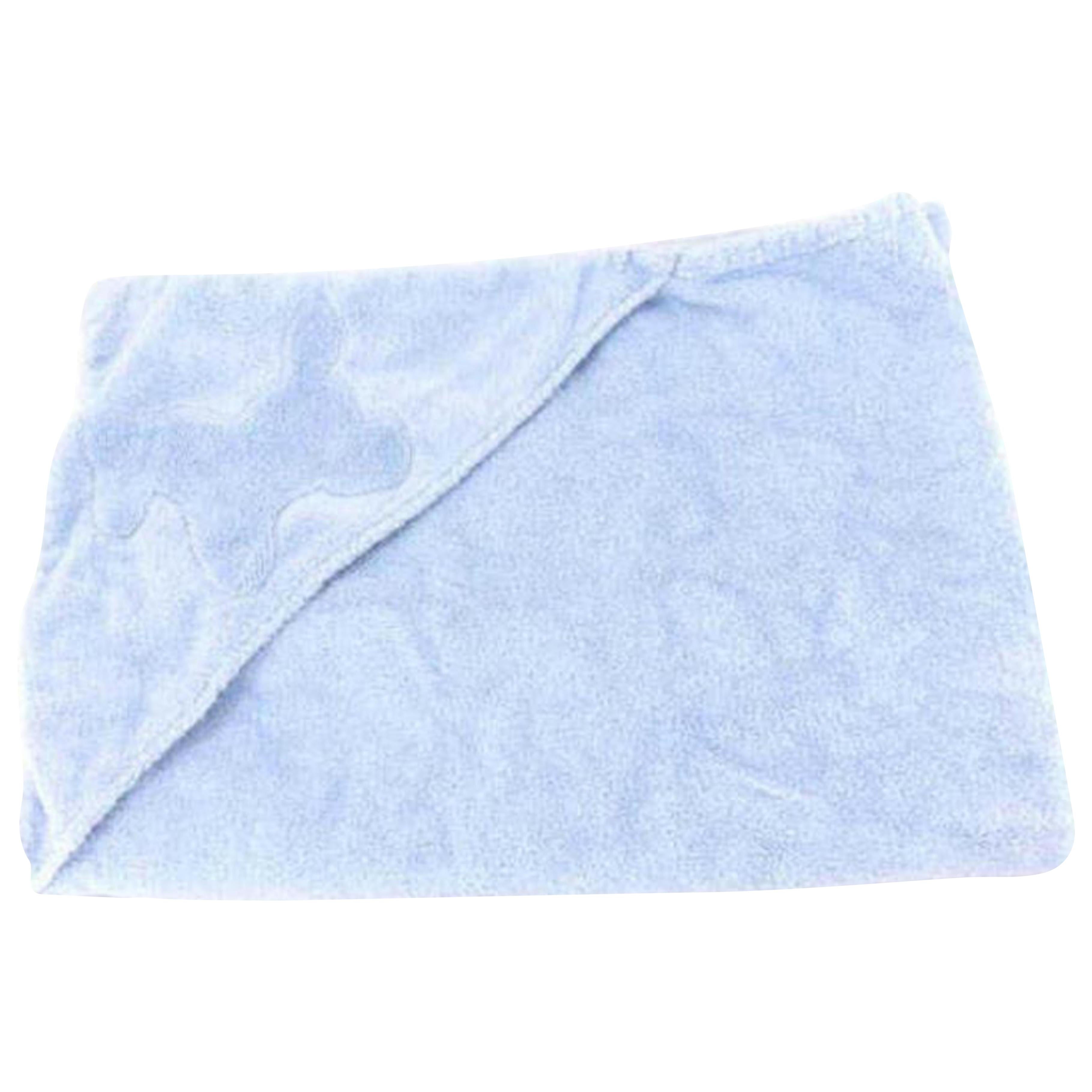 Hermès Blue Light Horse Logo Towel 232502 im Angebot