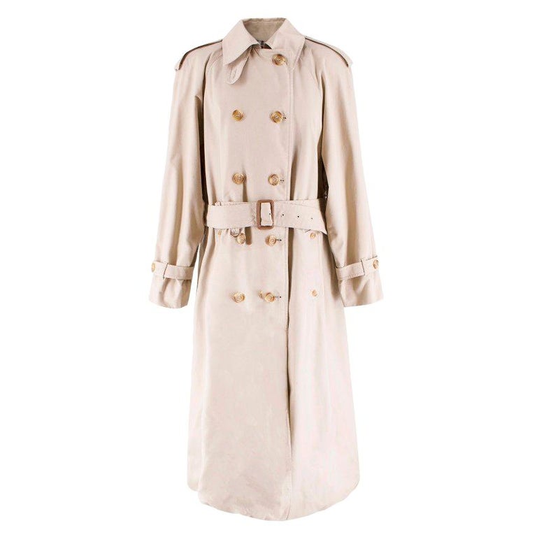 Aquascutum Beige Oversized Trench Coat US 8 For Sale at 1stDibs
