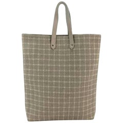 Vintage Hermès Ahmedabad Quilted 222775 Gray Canvas Tote