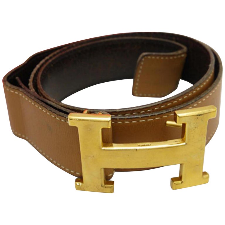 Hermès Brown 32mm Reversible H Lobo Kit 226876 Belt For Sale at 1stDibs