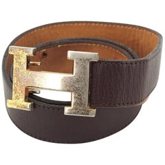 Hermès Brown (Ultra Vintage) H Logo Kit 220273 Belt