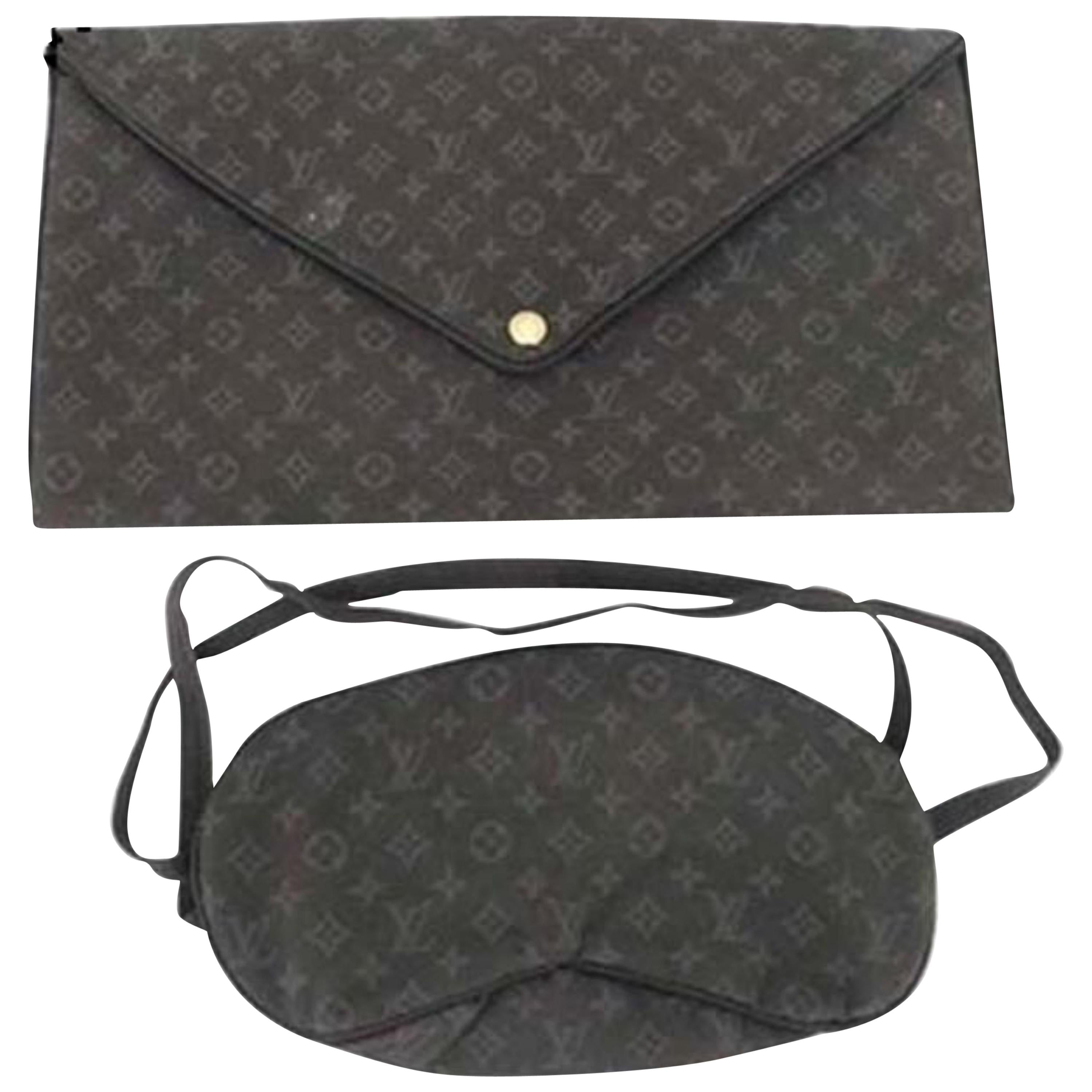 Louis Vuitton Brown Vip Mask and Clutch Set 218981 For Sale