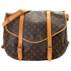 Louis Vuitton Saumur Monogram 43 Gm 226475 Brown Coated Canvas Messenger Bag