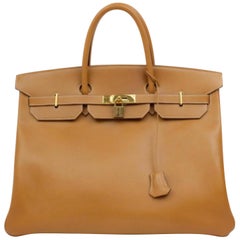 Hermès Birkin Ghw 226245 Brown X Gold Ardennes Leather Shoulder Bag