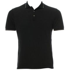 Louis Vuitton Black ( Ultra Rare ) Damier Graphite Polo 226167 Tee Shirt