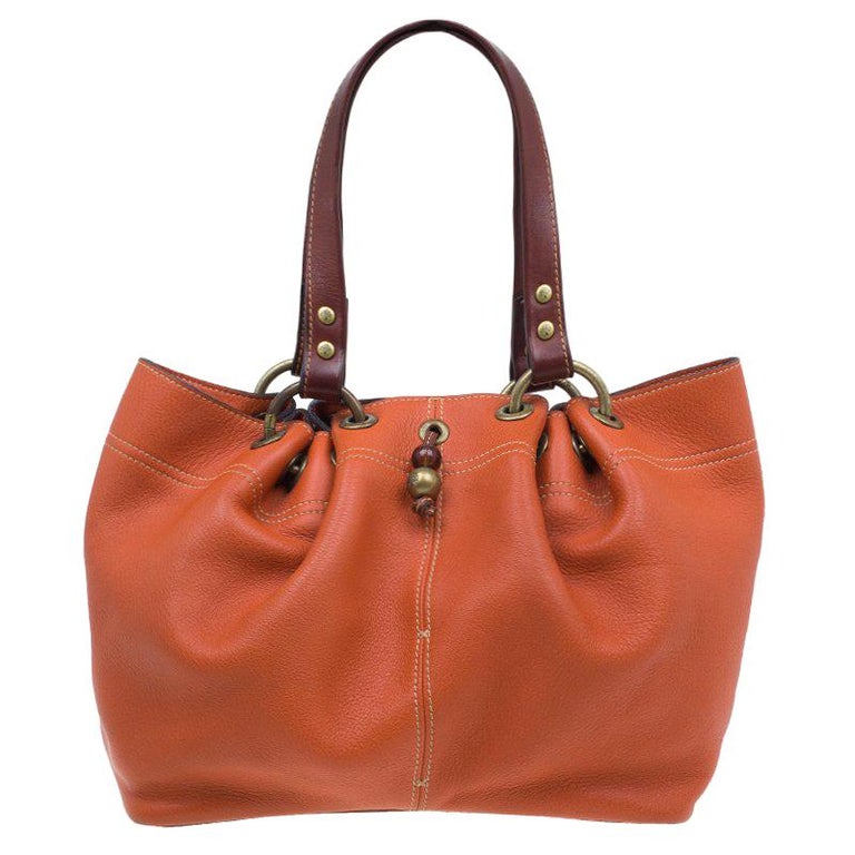 Mulberry Orange Matt Glove Leather Judy Tote Bag For Sale at 1stDibs
