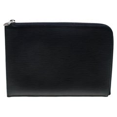 Louis Vuitton Black Epi Leather Documents Portfolio Pochette