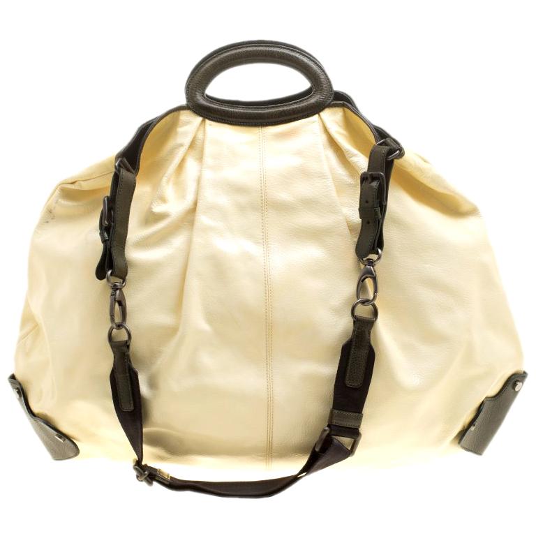 Marni Cream Patent Leather Large New Balloon Hobo