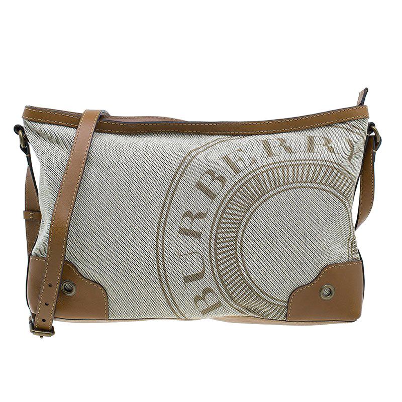 Burberry Brown Canvas Crossbody Bag