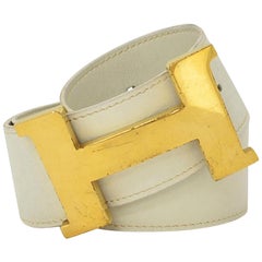 Hermès White 42mm H Logo Kit 226948 Belt