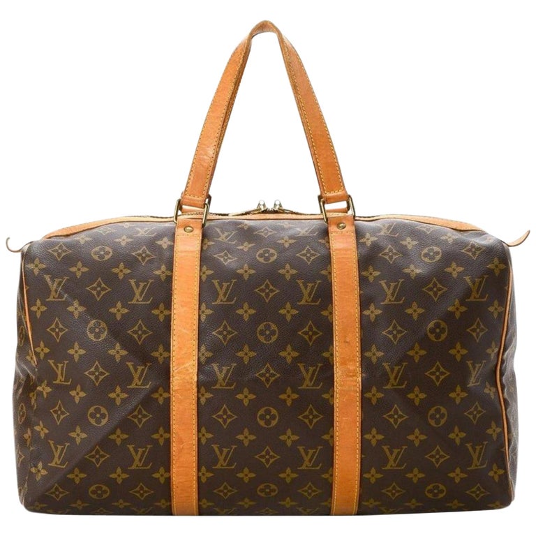 Shop for Louis Vuitton Monogram Canvas Leather Sac Souple 55 cm Duffle Bag  - Shipped from USA