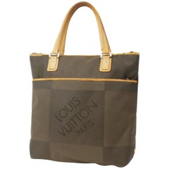Louis Vuitton Limited Edition Damier Cougar 226782 Terra Geant Canvas Tote
