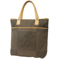 Vintage Louis Vuitton Limited Edition Damier Cougar 226782 Terra Geant Canvas Tote