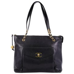 Chanel Vintage Front Pocket Tote Caviar Large