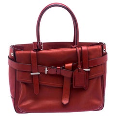 Reed Krakoff Red Leather Medium Boxer Tote