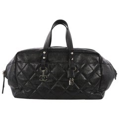 Chanel Biarritz Satchel Quilted Coated Canvas XL