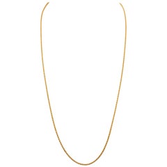 14K Gold 30 inch Rope Twist Chain Necklace