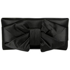 Valentino Bow Silk Satin Clutch Bag