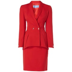 Thierry Mugler, Red Skirt Suit, circa 1991
