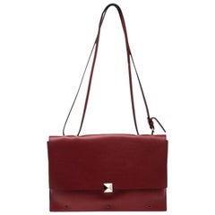 Valentino Red Leather Flap Shoulder Bag
