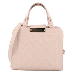 Chanel Label Click Shopping Tote Quilted Calfskin Mini