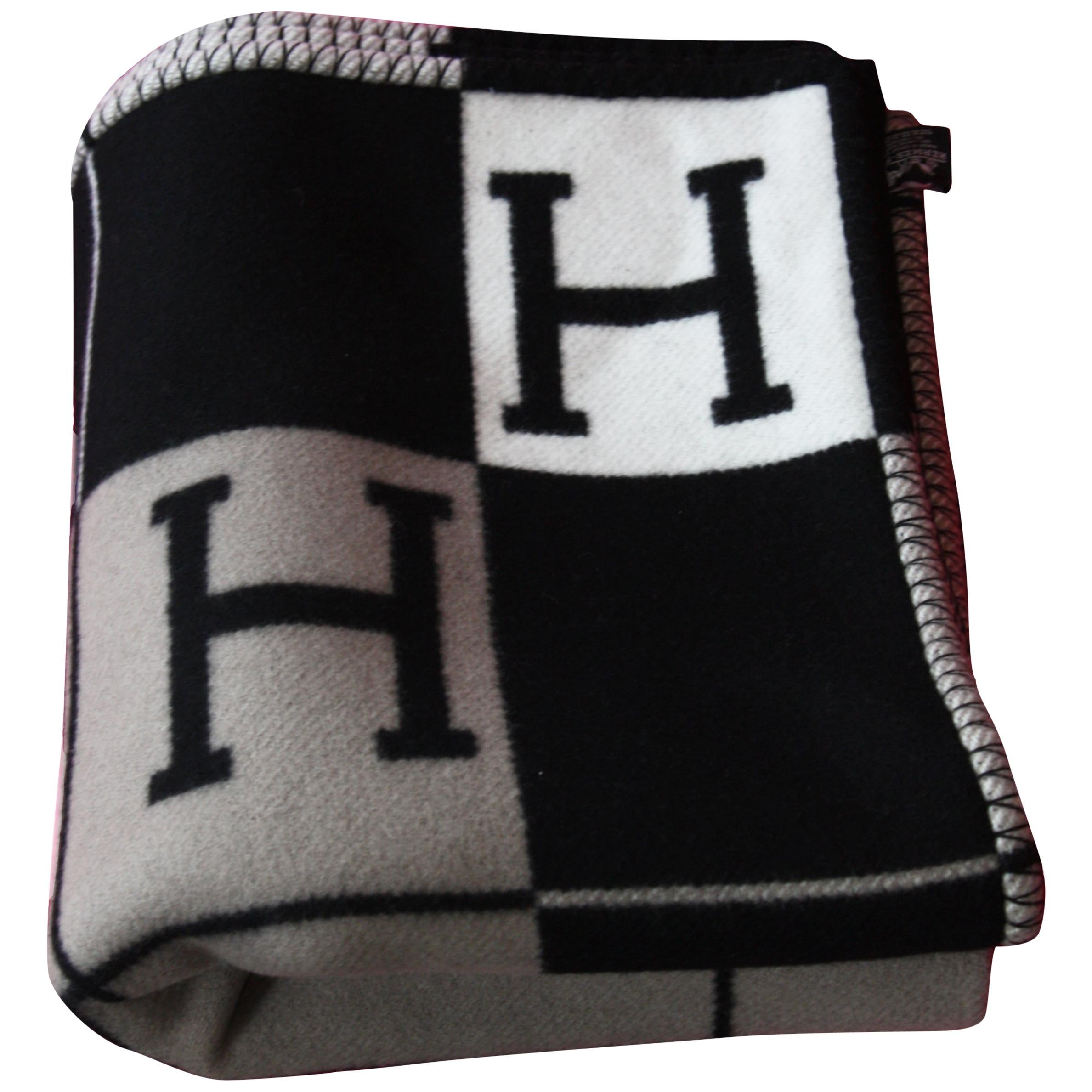 Hermès Avalon III throw blanket Noir