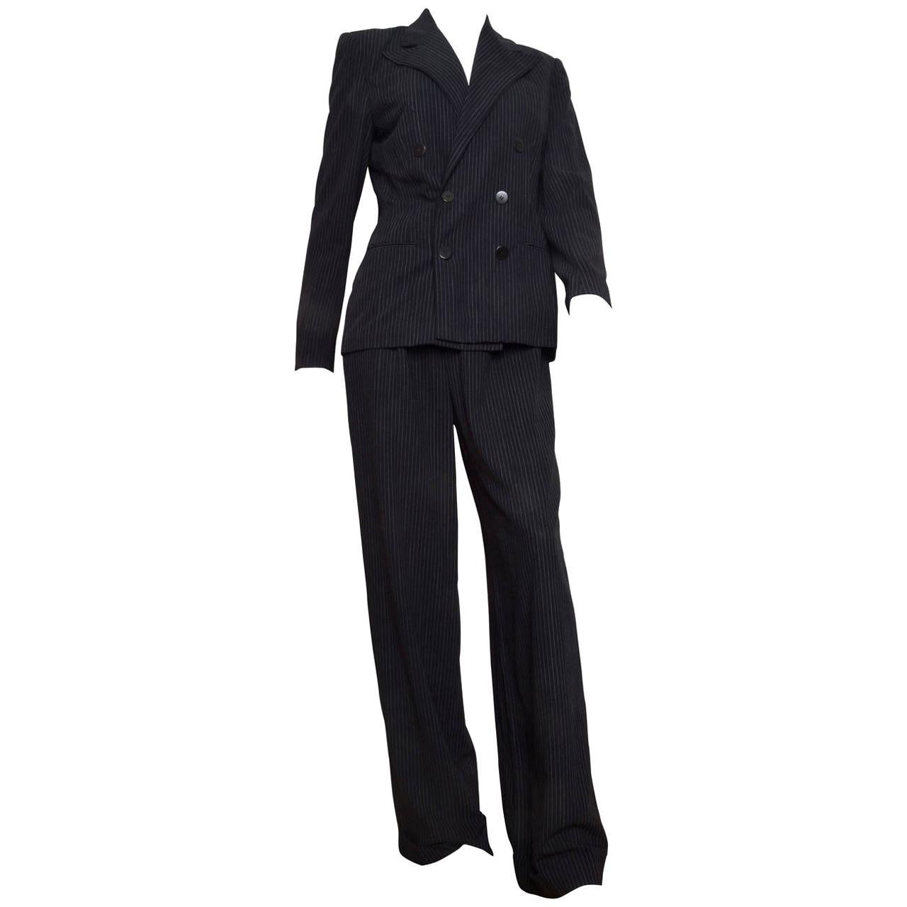 Ralph Lauren Collection Purple Label Pinstriped Pant Suit at 1stDibs ...