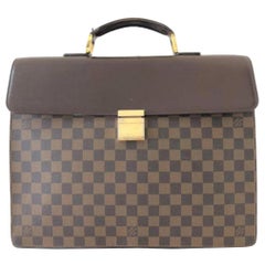 Louis Vuitton Altona Damier Pm Briefcase Attache 232308 Brown Laptop Bag