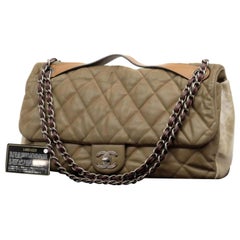 Chanel Classic Flap Extra Large Maxi 2way 230562 Brown Leather Shoulder Bag