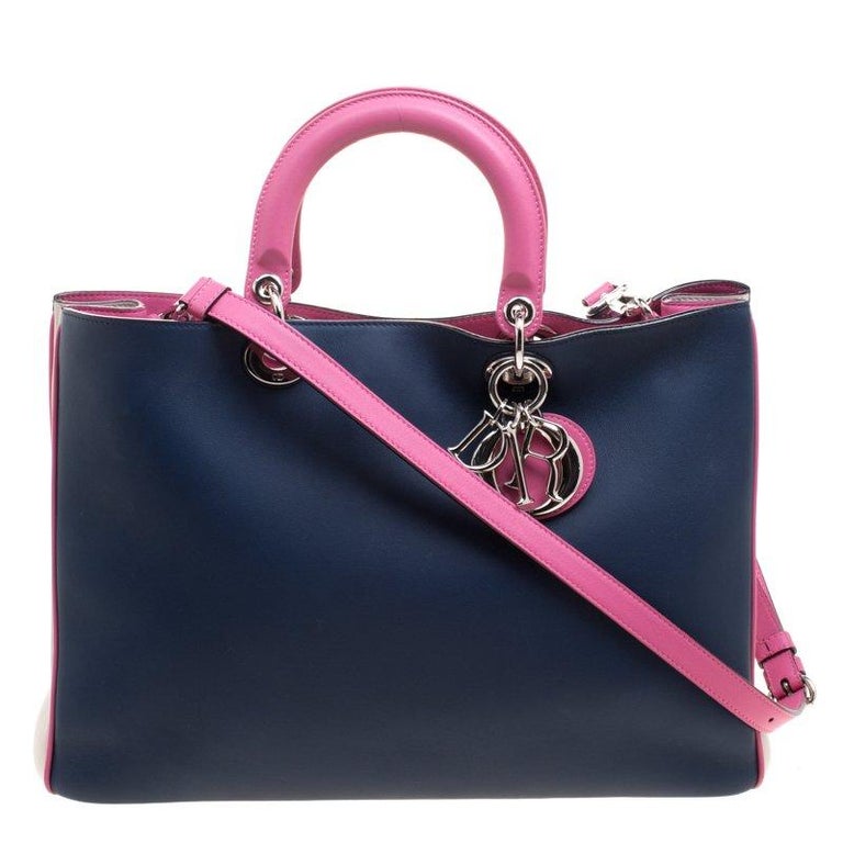 Dior Multicolor Leather Large Diorissimo Shopper Tote For Sale at 1stDibs